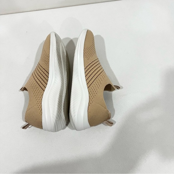 Skechers Ultra Flex Slip-On Sneaker Shoes Size 7.5 Taupe Tan  Stretchy Mesh - Picture 7 of 12